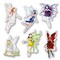 Party Central Club Pack of 72 Vibrantly Colored Princess Fairy Cutouts Party Wall Decors 12"